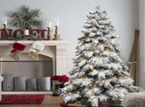 7ft Flocked Scarecrow-Shaped Christmas Tree with 360 Warm White LED Lights, 890 PVC Memory Wire 77585672