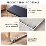 Black shoe changing bench silver metal legs, sofa bench dining chair, suitable for bedroom fitting W1151131314