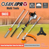 4 in 1 Multi-Functional Trimming Tool, 56CC 2-Cycle Garden Tool System with Gas Pole Saw, Hedge 62548240