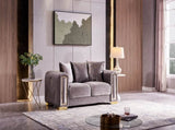 Impreza Modern Style Loveseat in Silver B009141291