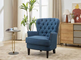 Mirod Vintage-Inspired Upholstered Lounge Chair with Nailhead Trim ,Solid Wood Legs for Stability N760P253374V