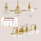 3-Lights Bathroom Vanity Lightings Brushed Gold Modern Vanity Light 22Inch Bathroom Light 95105041