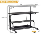 Black Wood Grain P2 15MM Particle Board with Melamine Coating Adjustable Computer Desk with 3 USB 63209704
