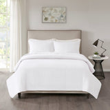 3 Piece Reversible Quilt Set White King/Cal King B035128992