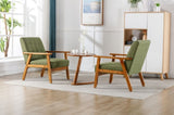 ZNTS Accent Chairs Set of 2 with Table, Mid Century Modern Accent Chair, Wood and Fabric Armchairs 88497924