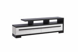 1pc Entertainment Console Modern Design Chalk Ebony Wood Finish Open Shelf Two Spacious Drawers TV B2741P295141