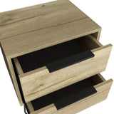 Nuvo Nightstand,Two Drawers, Hairpin Legs B128P148948