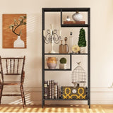 Modern Storage Shelf with 4 Compartments & Metal Legs, Freestanding Organizer,Book Display T2398P286673