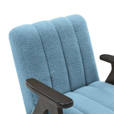 Rella Modern Teddy Sherpa Accent Chair with Espresso Wood Frame T2574P241336