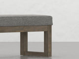 Lakemere 27 inch Wide Solid Wood Contemporary Footstool Small Ottoman Bench in Grey B2732P605432