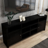 84 inch TV Stand Console for TVs up to 95 inches, No Assembly Required, Mocha Finish GL-B108P160210