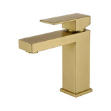 Gold Bathroom Faucet, Brushed Gold Faucet for Bathroom Sink, Gold Hole Bathroom Faucet Modern W1932P156127