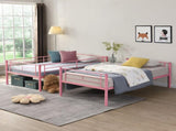 METAL BUNK BED PINK Twin Over Twin W311P201415