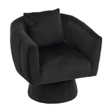 360&deg Swivel Accent Chair, Modern Velvet Fabric Living Room Armchair with Fluffy Cushions, Comfy 27780412