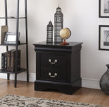 Louis Black Finish Philippe III Nightstand B2726P257333