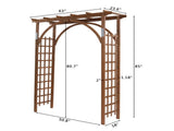 Beautiful And Practical Garden Arch Dark Brown 64813240