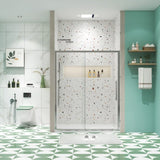44"-48"W x 72"H sliding shower door, sliding door, with 1/4" tempered glass and Polished Chrome W2122P196339