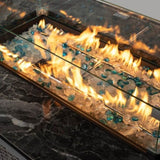44inch Outdoor Fire Pit Table, Propane Fire Table with Ceramic Tabletop Gas Fire Table W85343036