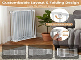 6-Panel Expandable Safety Gate , 270&deg Rotatable Baby/Pet Barrier for Fireplace Stairway 24905084