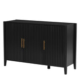 Featured Three-door Storage Cabinet with Metal Handles, Suitable for Corridors, Entrances, Living WF308089AAB