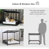 ZNTS Dog Bed/ Dog House / Rattan Pet Sofa （Prohibited by WalMart） 15031929