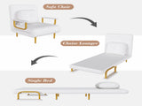 Folding Sofa Bed 3-in-1 Convertible Chair - 5-Position Adjustable Backrest with Pillow, Space-Saving W2700P319131