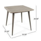 Outdoor Square Acacia Wood Table with Straight Legs, Gray 63258.00GRY