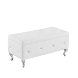 ZNTS Storage Bench, Flip Top Entryway Bench Seat with Safety Hinge, Storage Chest with Padded Seat, Bed W135959019