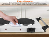 2000W Dual Burner Electric Hot Plate, 5 Temperature Settings , Portable Countertop Stove 78627133