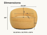 Galleria 360 Swivel Teddy Sherpa Barrel Chair, Yellow T2574P241775