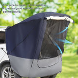 ZNTS 140*180*167cm Silver Tape Hardcore SUV Rear Tent Camping Tent Navy Blue Dark Gray 18384939