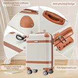 Hardshell Luggage Sets 3 Piece Carry-on Suitcase Double Spinner Wheels with TSA Lock, Weekender 37894741