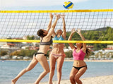 32'x3' Heavy-Duty Volleyball Net Set - 3-Level Adjustable Poles, Anti-Sag Winch, All-Inclusive 66575122