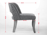 Wooden Dining Chairs Set of 2, Modern Fabric Upholstered Dining Room Chair Kitchen Chairs, Farmhouse 44735108