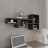WALLSHE 47" Wide 7-Tier Wall Shelf, Cube Shelf Modular Shelf for Living Room, Home office, Bedroom B070P242497