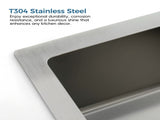 Stainless Steel Kitchen Sink, 23x19 Single Bowl, Undermount Handmade Sink in Dark Gray, with US 90830894