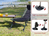 Camping Lounge Chair, Portable Folding Reclining Camping Chair with Adjustable backrest for Indoor W241106338