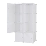 ZNTS 8 Cube Organizer Stackable Plastic Cube Storage Shelves Design Multifunctional Modular Closet 74329266