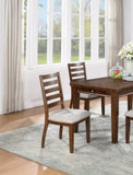 ZNTS Walnut Finish Traditional Style Side Chairs Set of 2pc Wooden Frame Ladder Back Design Dining Room B011P222861