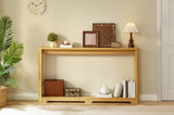 70.1"corrugated texture storage table for entranceways, narrow wooden console sofa table, can be W1162P339115