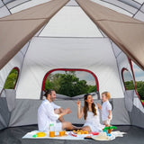 10 Person Family Cabin Tent, 2 Room Huge Tent with Storage Pockets for Camping 49558745