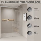 44-48 in. W x 72 in. H Double Sliding Shower Door, Semi-frameless Bypass Bathroom Sliding Door with W1573P239434