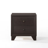 Espresso Finish 2-Drawers Nightstand Wooden Casual Bedroom Furniture 1pc B011P317180