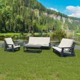 HIPS 3 Seater Sofa with Cushion, Outdoor Garden Sofa, Sofa Set for Porch, Poolside, Terrace, and W1209114910