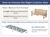 Outdoor Bench Cushion, 60 20 4 Inch, Tufted Waterproof Swing Cushion with Ties, for Patio Bench 64372140