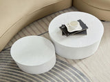 MDF with ash/oak/walnut veneer side table/coffee table/end table/nesting table set of 2 for living W876P178467