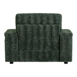 42" Oversized Chaise Lounge Indoor,Faux Rabbit Fur Sofa Bed with Storage Ottoman and N723P232726F