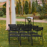 ZNTS 4 Pack Plastic Folding Chairs, Lightweight Stackable Commercial Chairs, Portable Event Seats Indoor 82654466