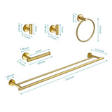5 Piece Bathroom Towel Rack Set Wall Mount W928P198335
