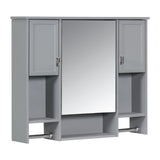 ZNTS 35'' x 28'' Modern Wall Mounted Bathroom Storage Cabinet, Bathroom Wall Cabinet with Mirror, 75349292